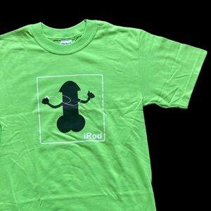 Vintage Y2K iPod Comedy Tee iRod Funny Dick Joke Small Art Promo VTG 2000s Apple